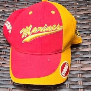 USMC Marines Red and Yellow Kids Cap